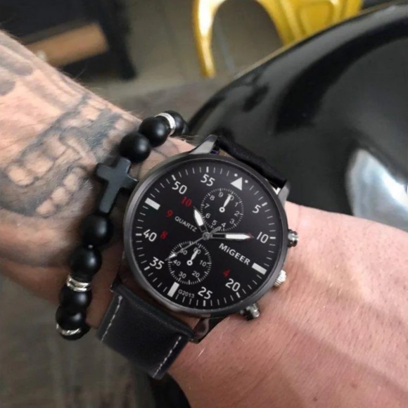 MIGEER RELOGIO • Black Watch New Battery Ready To Wear - Picture 2 of 4